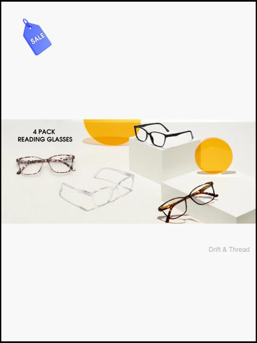4 Pc Blue Light Blocking Reading Glasses Spring Hinge Readers Unisex